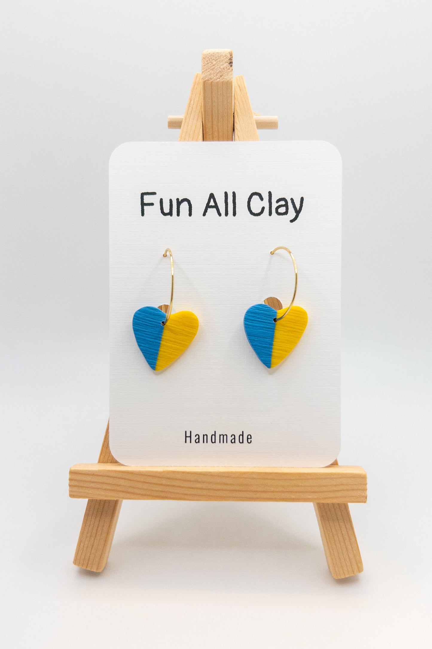 Mt. Lebanon Blue and Yellow, Large Heart Hoop