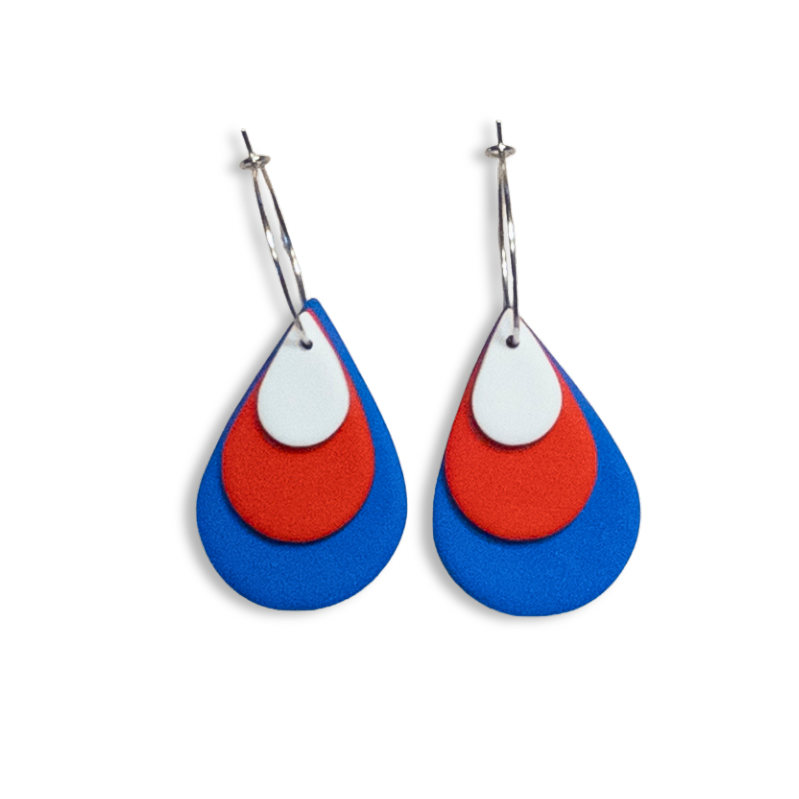 Red, White and Blue, Teardrop Hoops