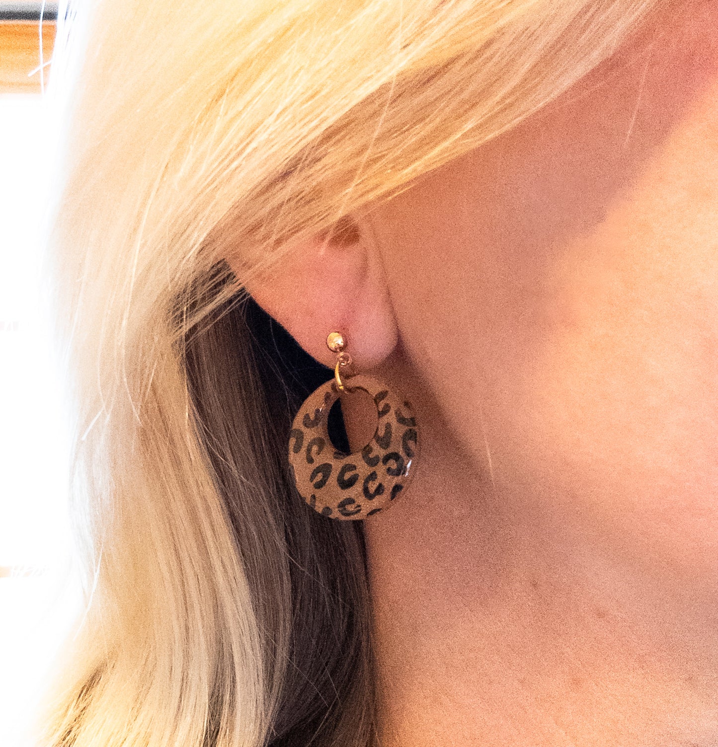 Leopard Print Cosmic Circle Cutout