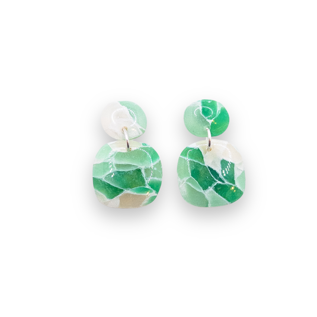 Emerald Current Sea Glass Katie Dangle