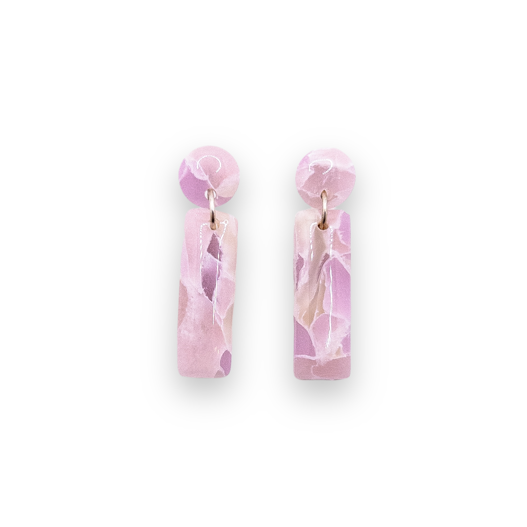 Lavender Sea Glass Laura Dangle