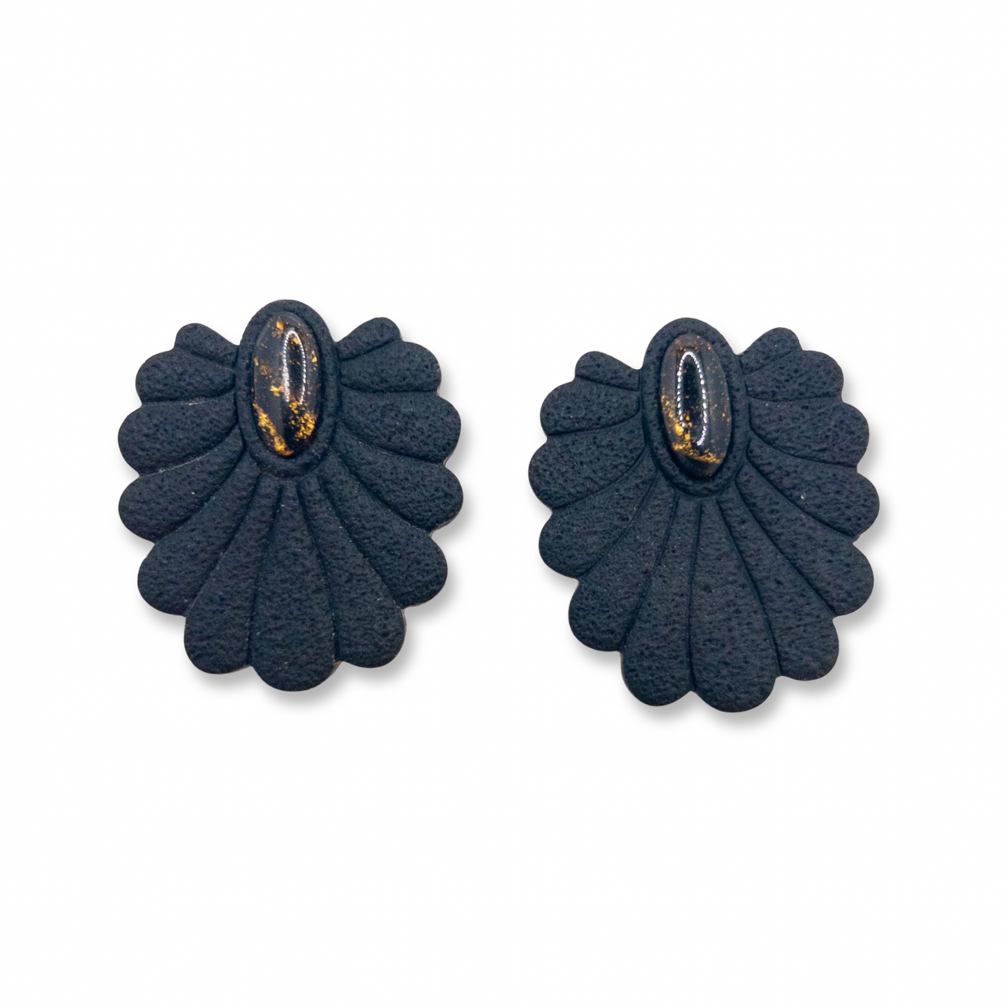 Black and Gold Marble, Fluted Inlay