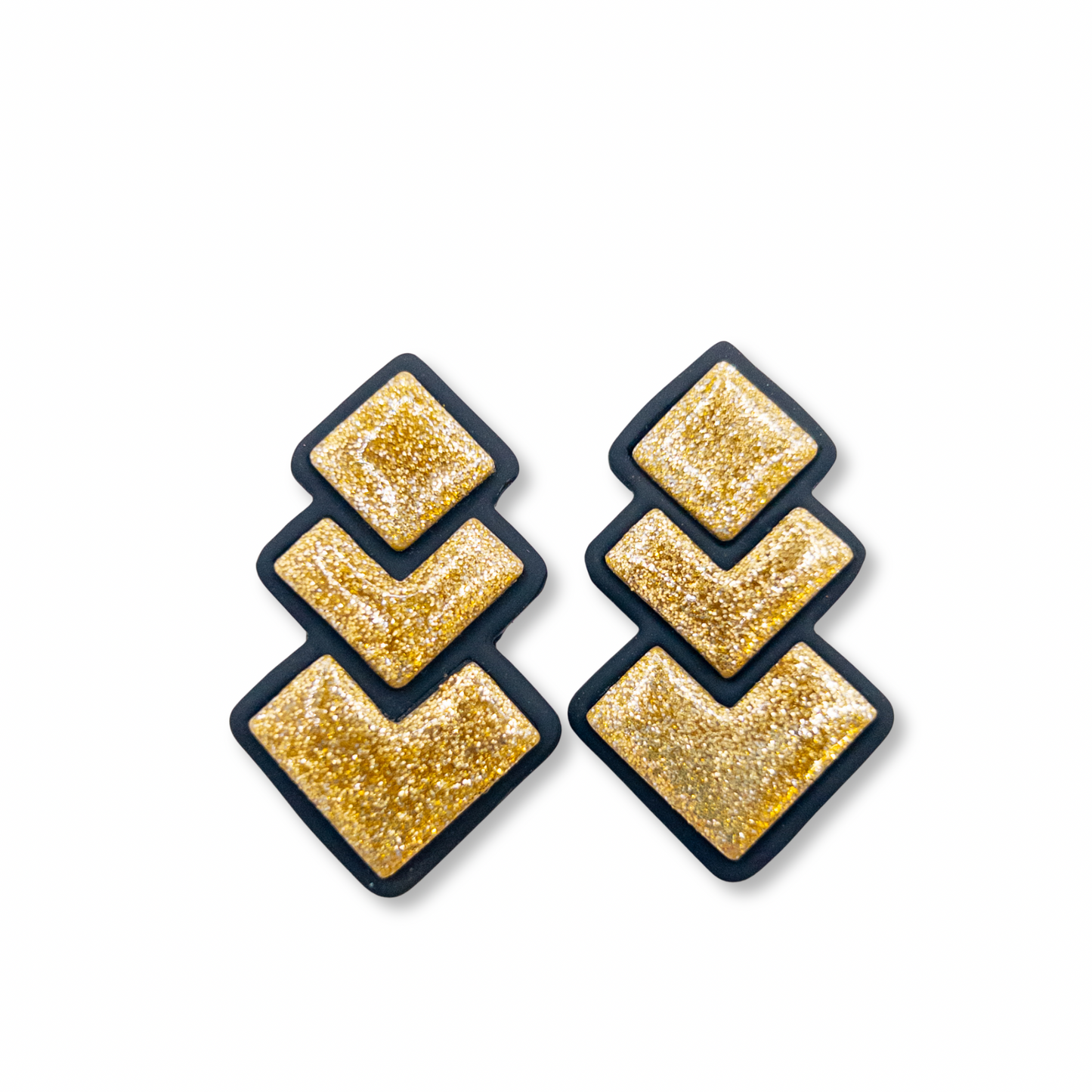 Black and Gold, Amy Party Square and Chevron Style