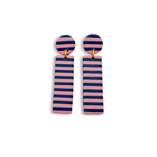 Laura Dangle, Navy and Pink Stripes