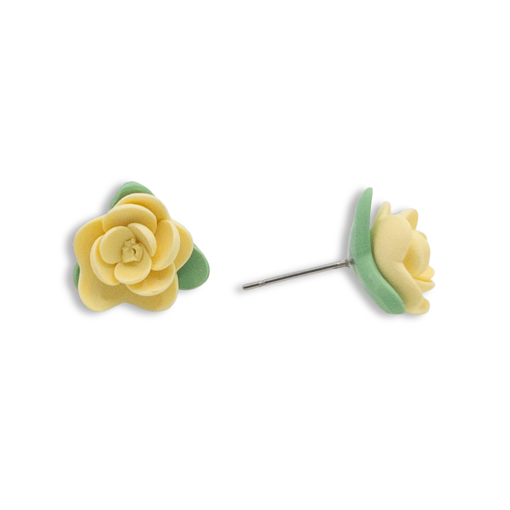 Layered Rose Stud - multiple colors available