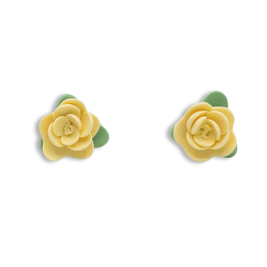 Layered Rose Stud - multiple colors available
