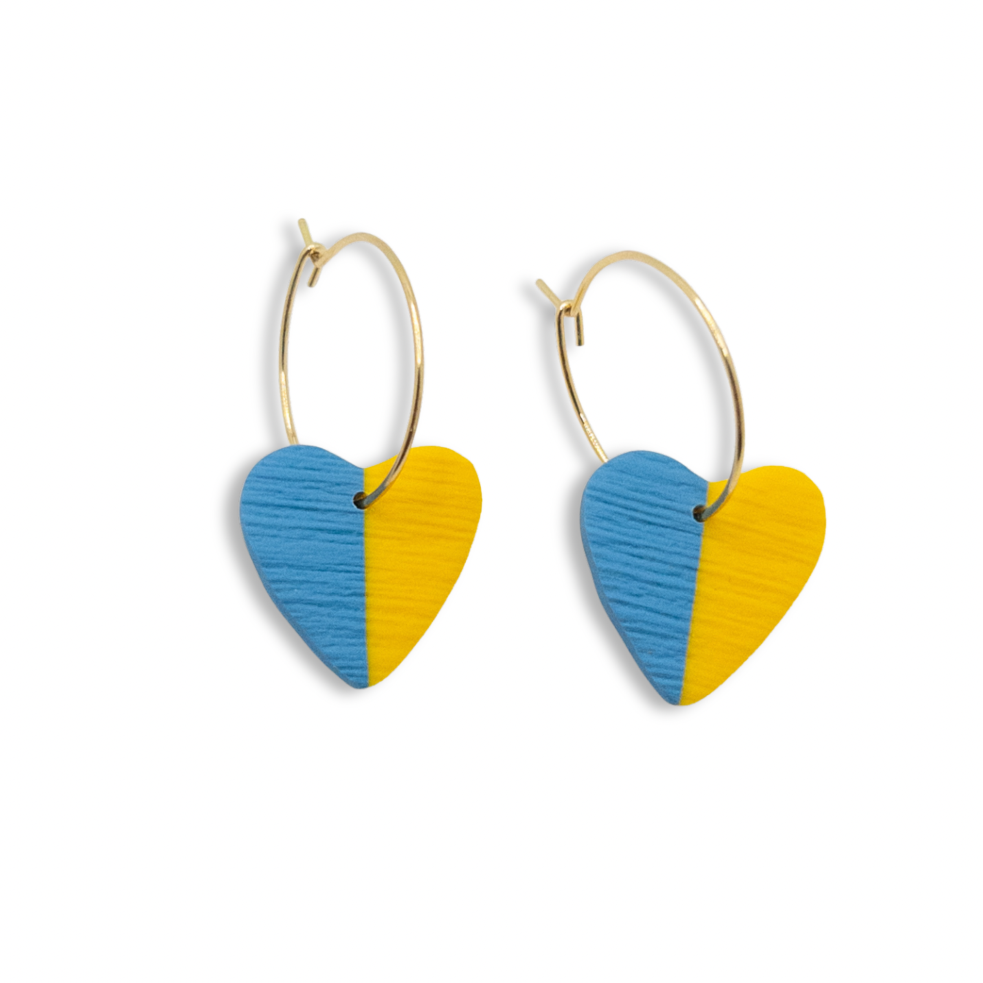 Mt. Lebanon Blue and Yellow, Large Heart Hoop