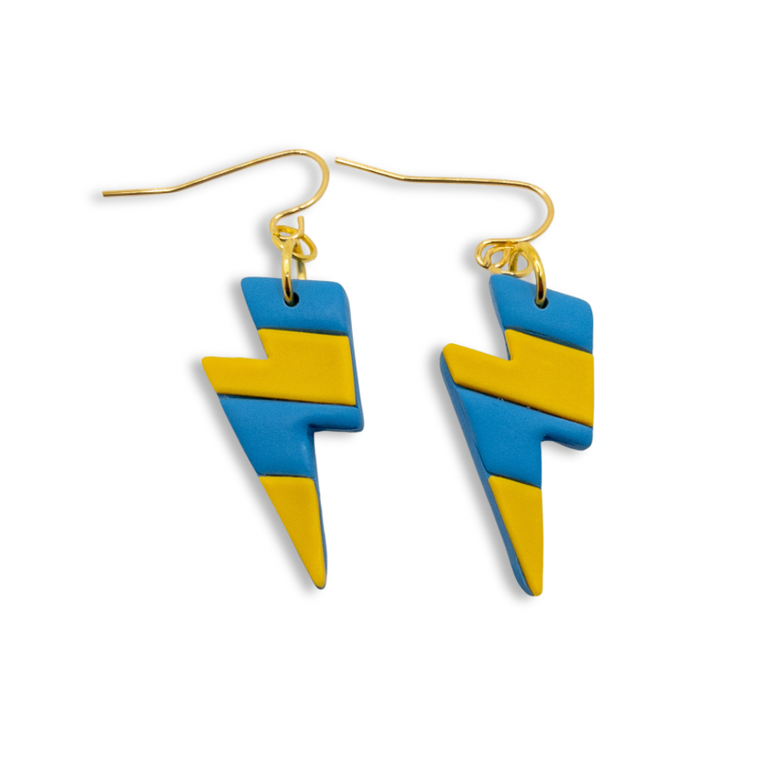 Mt. Lebanon Blue and Yellow, Lightning Bolt Dangle