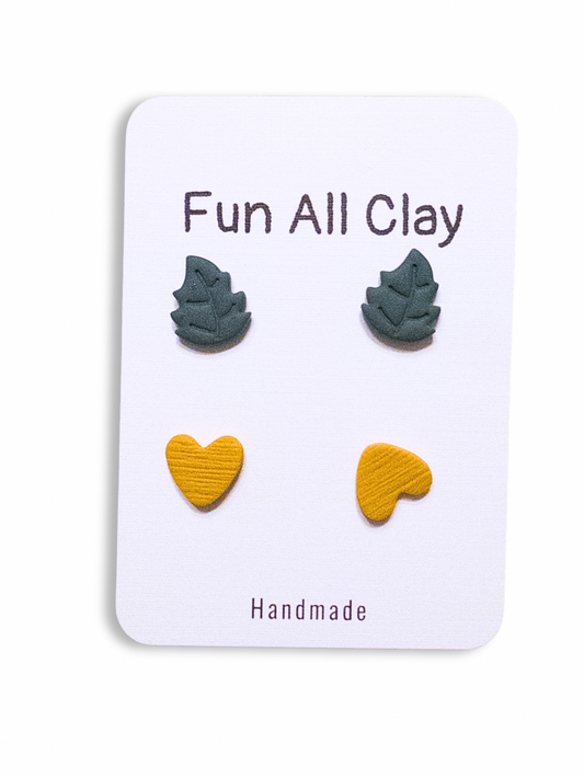 Autumn Leaves Stud Pack – Juniper Green Leaf