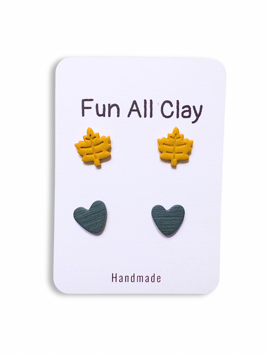 Autumn Leaves Stud Pack – Marigold Leaf
