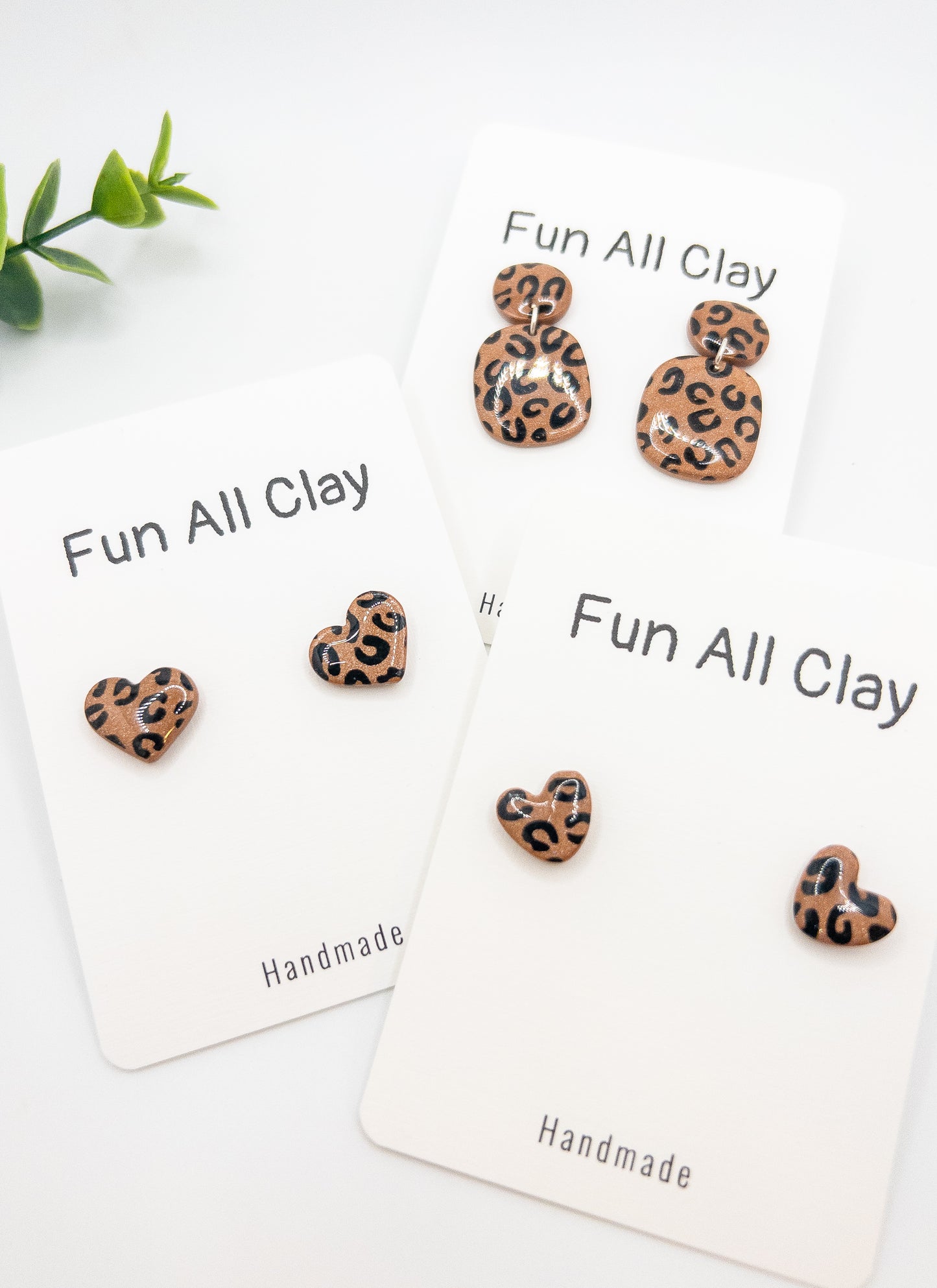 Leopard print earrings