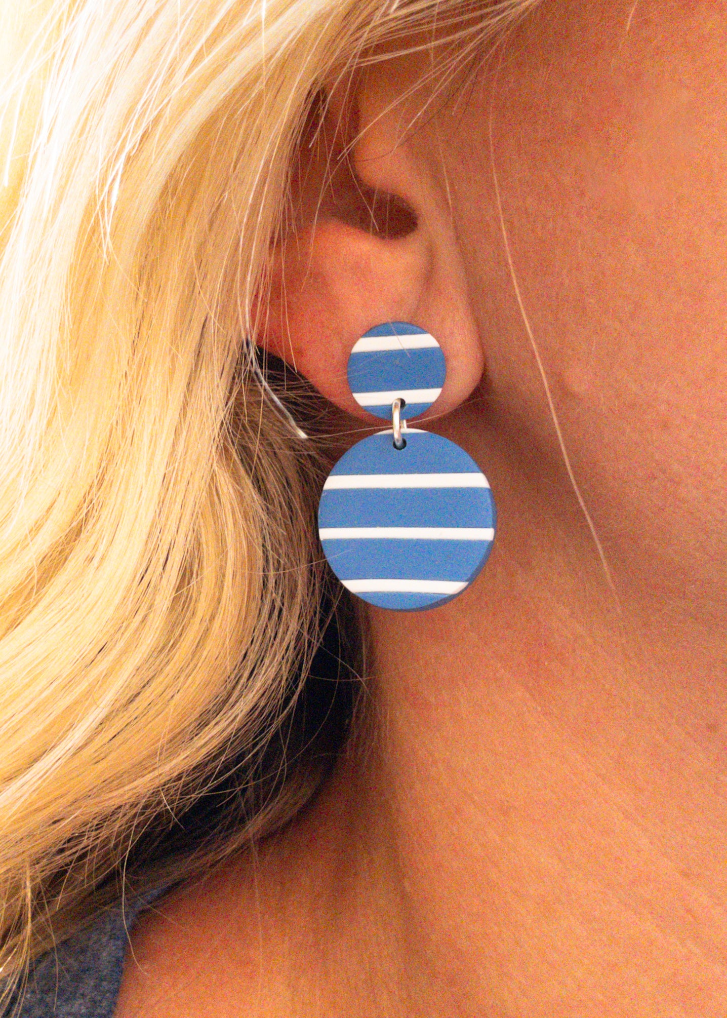 Seaside Stripe Double Circle