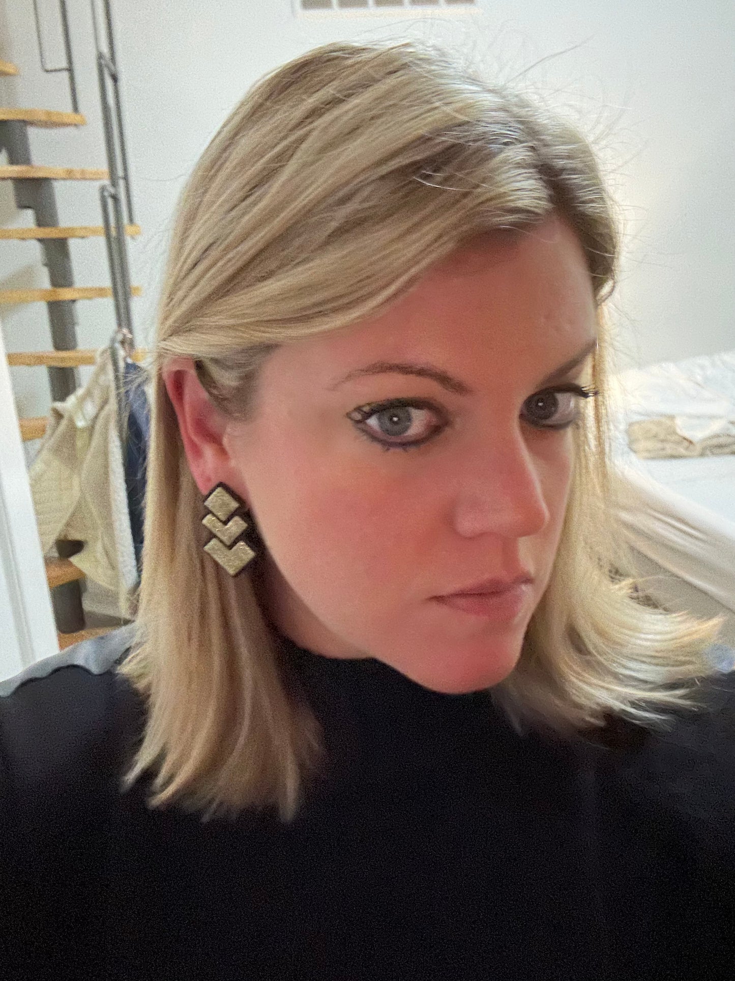 Black and Gold, Amy Party Square and Chevron Style